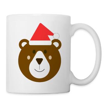 Süßer Weihnachtsbraunbär - Tasse - Weiß - Rechts