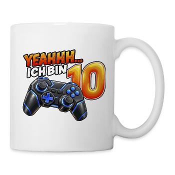 Gaming zum 10. Geburtstag – Yeahhh ich bin 10 - Tasse - Weiß - Rechts