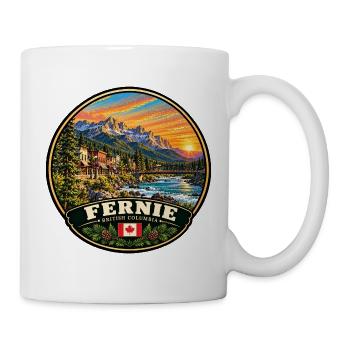 Fernie British Columbia Kanada Berge Natur - Tasse - Weiß - Rechts