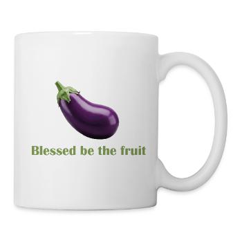 Gesegnet sei die Frucht – Spaß-Shirt! - Tasse - Weiß - Rechts