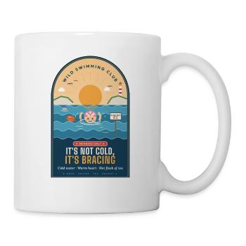 Wilder Schwimmclub Es ist nicht kalt Es ist erfrischend - Tasse - Weiß - Rechts