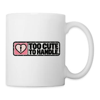 Too Cute to Handle – Cute Retro Heart - Tasse - Weiß - Rechts