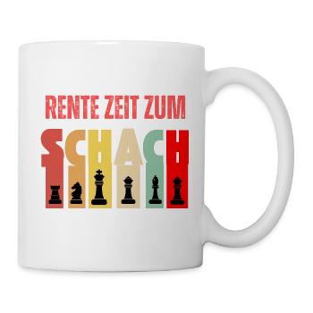 Rente Zeit Zum Schach Spruch - Tasse - Weiß - Rechts