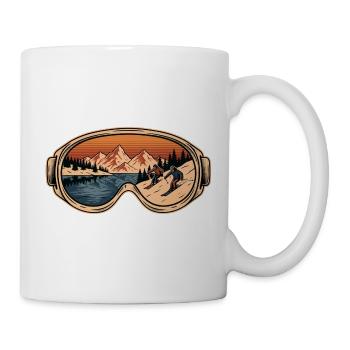 Goggles Mountain Retro Alpinski - Tasse - Weiß - Rechts