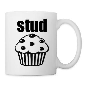 Stud Muffin – Lustiger Männer-Stud-Muffin - Tasse - Weiß - Rechts