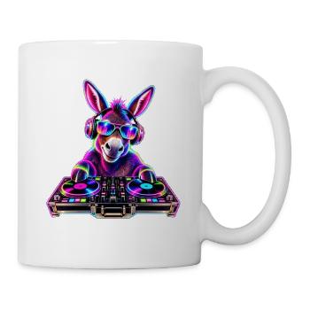 Neon DJ Donkey - Tasse - Weiß - Rechts