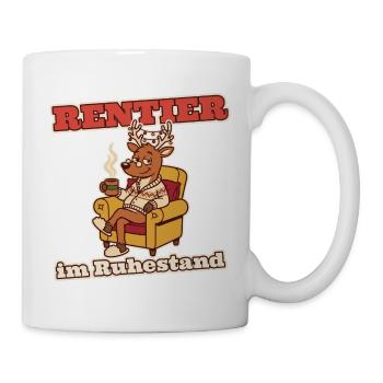 Rentier im Ruhestand Rente - Tasse - Weiß - Rechts