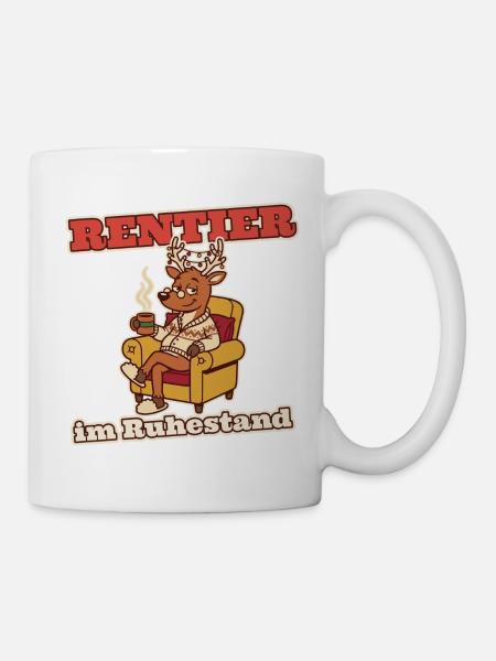 Rentier im Ruhestand Rente - Tasse - Weiß