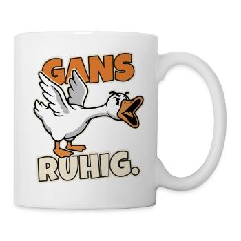 Gans ruhig Wütende Gans Spruch - Tasse - Weiß - Rechts