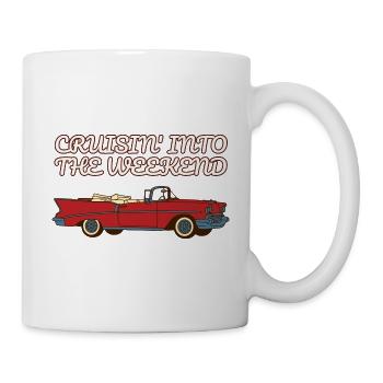 Cruisin ins Wochenende Retro-Auto 50er - Tasse - Weiß - Rechts