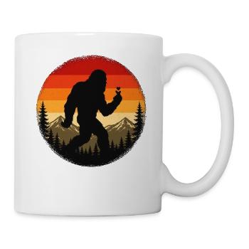 Bigfoot-Finger-Herz - Tasse - Weiß - Rechts
