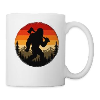 Bigfoot mit Axt - Tasse - Weiß - Rechts