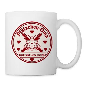 Plätzchen Oma Backkunst - Tasse - Weiß - Rechts