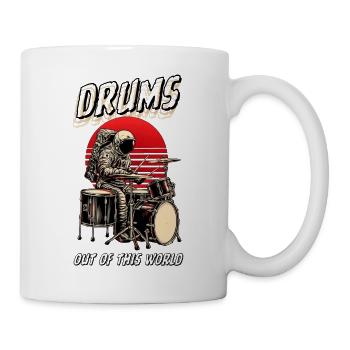 Astronaut Schlagzeug Drums Out of This World - Tasse - Weiß - Rechts
