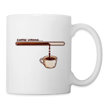 Coffee Loading Kaffee Spruch für Kaffeeliebhaber - Tasse - Weiß - Rechts