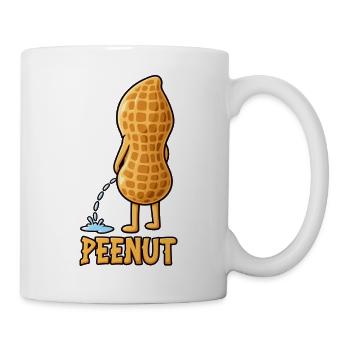 Peenut Lustige Erdnuss Wortspiel Cartoon Humor - Tasse - Weiß - Rechts