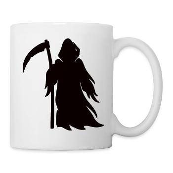 Sensenmann Tod Silhouette - Tasse - Weiß - Rechts