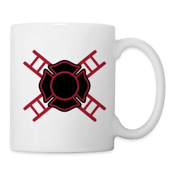 Floriankreuz Leitern Wappen - Tasse - Weiß - Rechts