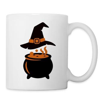Hexenkessel Zauberhut Icon - Tasse - Weiß - Rechts