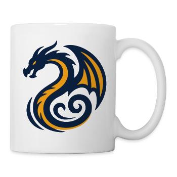 Tribal Drache Wappen Logo - Tasse - Weiß - Rechts