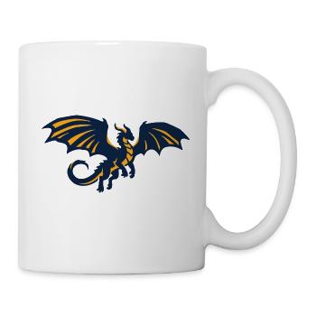 Blauer Drache Illustration - Tasse - Weiß - Rechts