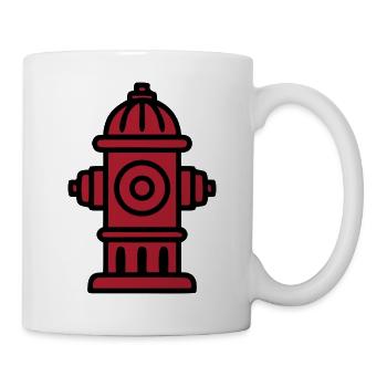 Feuerwehr Hydrant Icon - Tasse - Weiß - Rechts