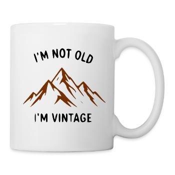 Bergsilhouette Rostbraun - Tasse - Weiß - Rechts
