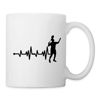 Badminton Badmintonspieler Heartbeat - Tasse - Weiß - Rechts