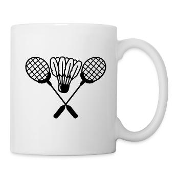 Badminton Schläger Federball - Tasse - Weiß - Rechts