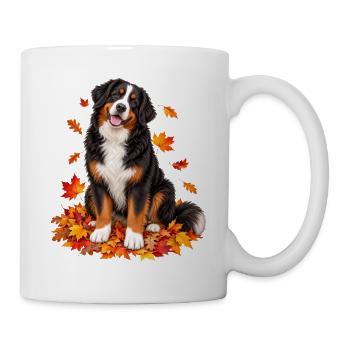 Berner Sennenhund Herbstliebe - Tasse - Weiß - Rechts