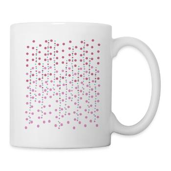 Rosa-türkisfarbene Punkte – Konfetti-Nacht - Tasse - Weiß - Rechts