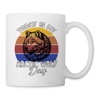 Polarwolf Arctic Wolf - Tasse - Weiß - Rechts