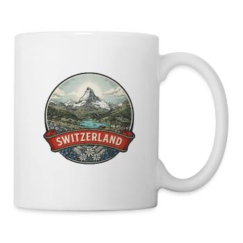 Schweiz Reiseabzeichen Matterhorn Alpine Geschenk - Tasse - Weiß - Rechts