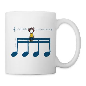 Headphones Blue Notes – T-Shirt für Musikliebhaber - Tasse - Weiß - Rechts
