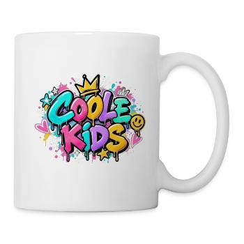 Coole Kids Graffiti Spritzer - Tasse - Weiß - Rechts