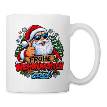 Cooler Weihnachtsmann  - Tasse - Weiß - Rechts