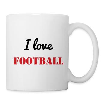 ICH LIEBE FUSSBALL - Tasse - Weiß - Rechts