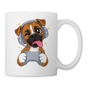 Gaming Boxer mit Headset und Controller - Tasse - Weiß - Rechts