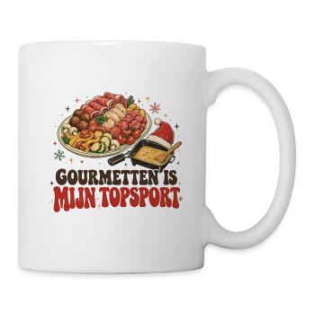 Gourmet ist mein Topsport – lustiges Weihnachtsdesign - Tasse - Weiß - Rechts