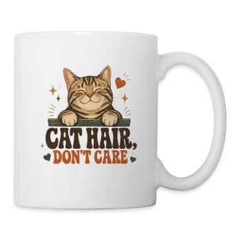Katzenhaare kümmern sich nicht um – Retro-Katten-Design - Tasse - Weiß - Rechts