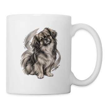 Tibetischer Spaniel - Tasse - Weiß - Rechts