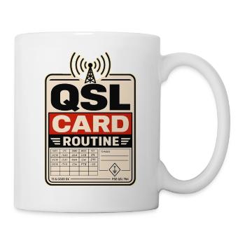 QSL CARD ROUTINE - Tasse - Weiß - Rechts