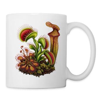 Fleischfressende Pflanzen - Tasse - Weiß - Rechts