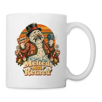 Christmas Schneemann Opa Melted Not Retired - Tasse - Weiß - Rechts