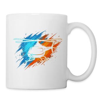 Hubschrauber Pilot Herren Kinder Helikopter Jungen - Tasse - Weiß - Rechts
