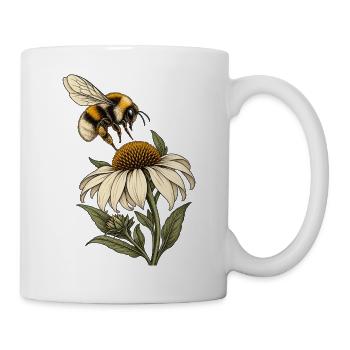 Hummel und Sonnenhut - Tasse - Weiß - Rechts