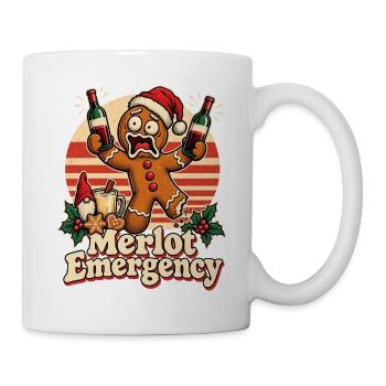 Christmas Lebkuchenmann Merlot Emergency - Tasse - Weiß - Rechts