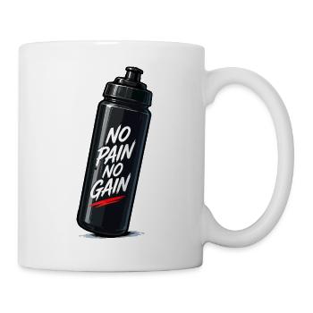 No Pain No Gain Flasche Design - Tasse - Weiß - Rechts