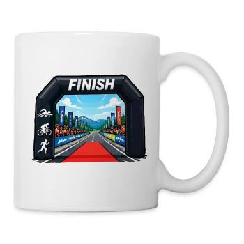 Finishlinie Sprint-Event Illustration - Tasse - Weiß - Rechts