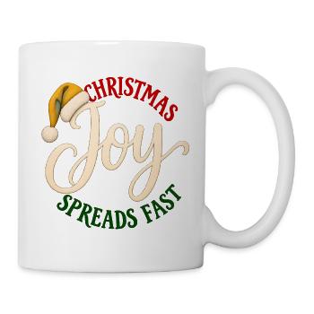 Christmas Joy Spreads Fast Weihnachten Familie - Tasse - Weiß - Rechts